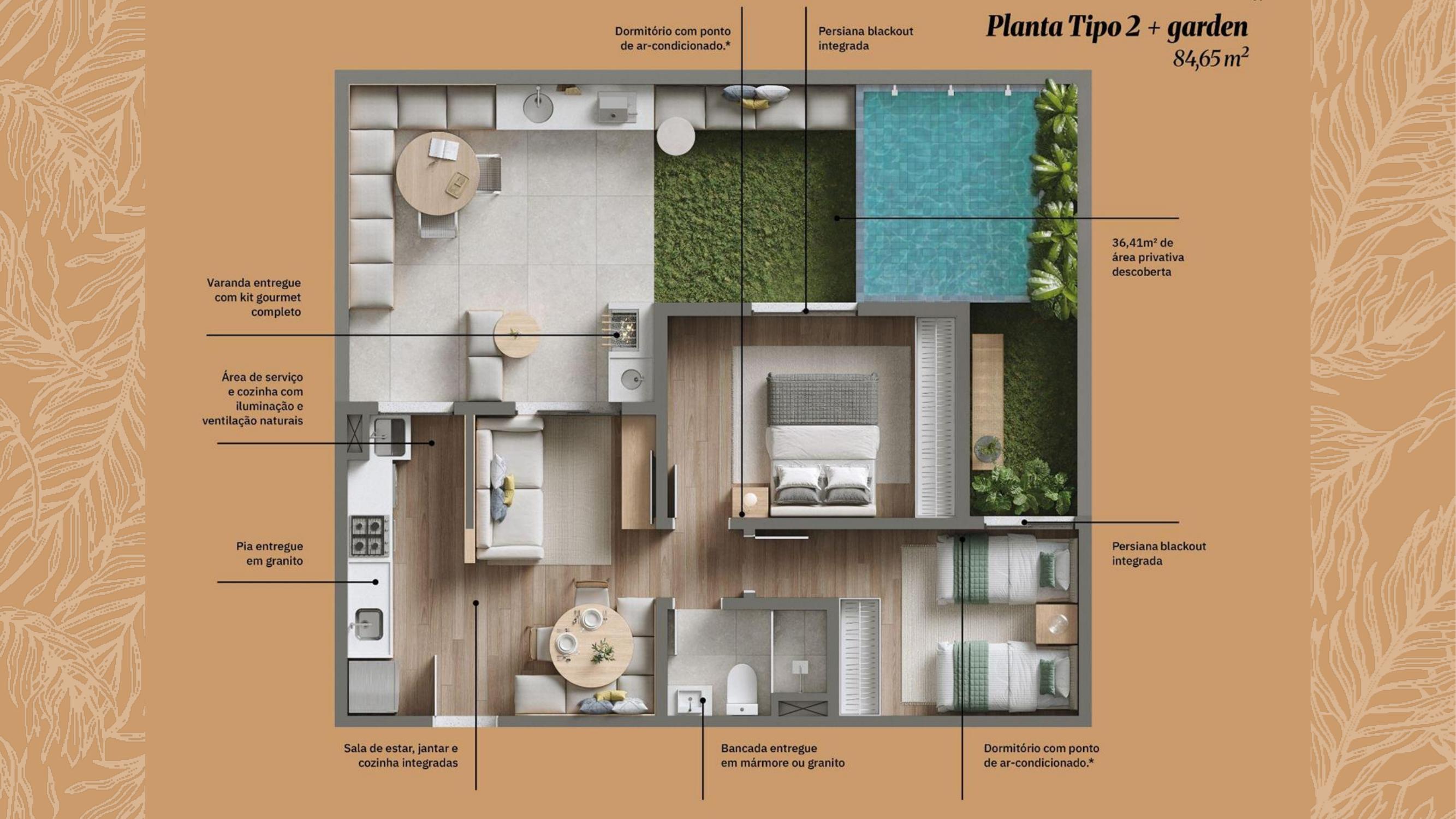 Planta Tipo 1 + garden